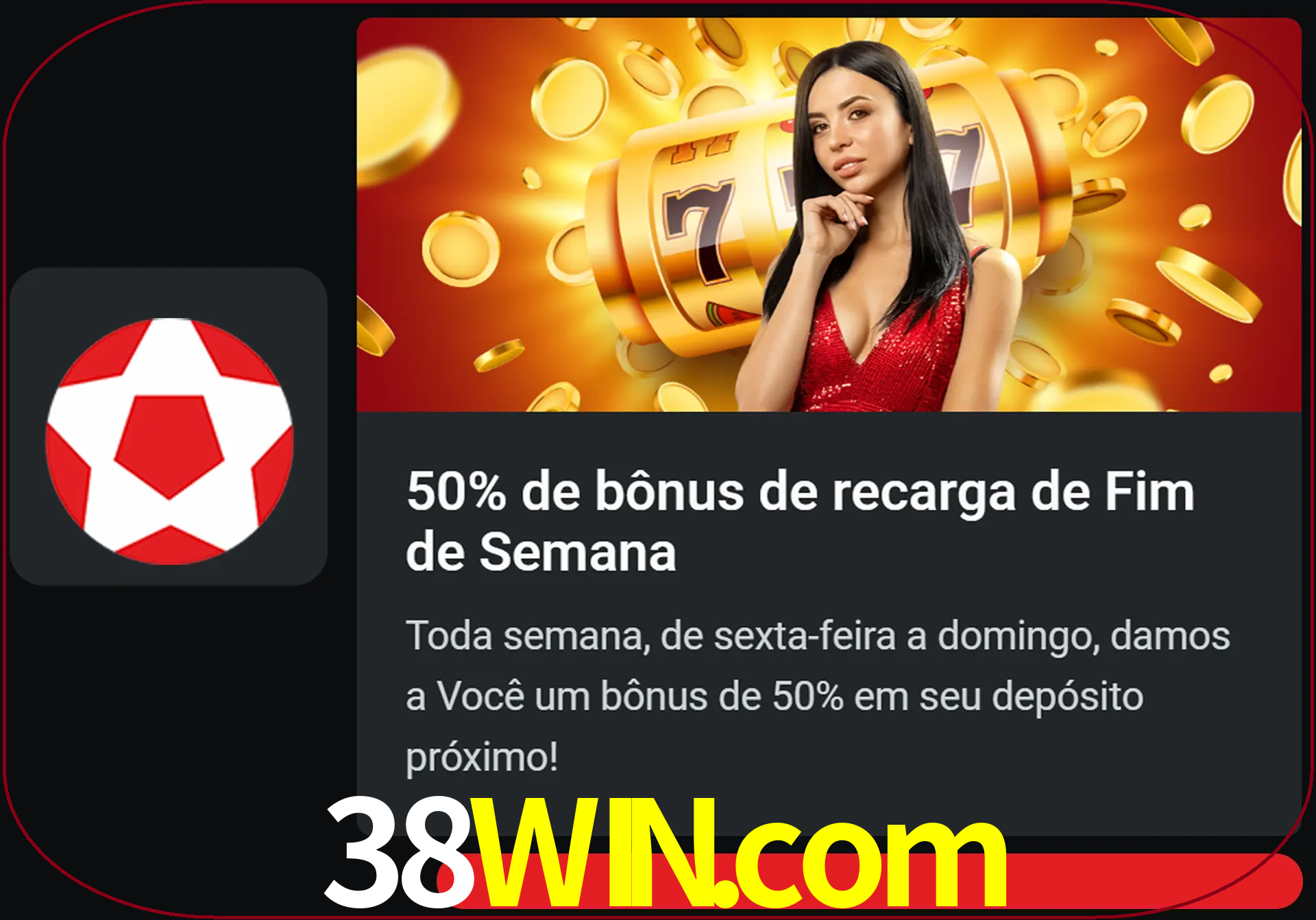Volte a cada semana para receber novos bônus em dinheiro.