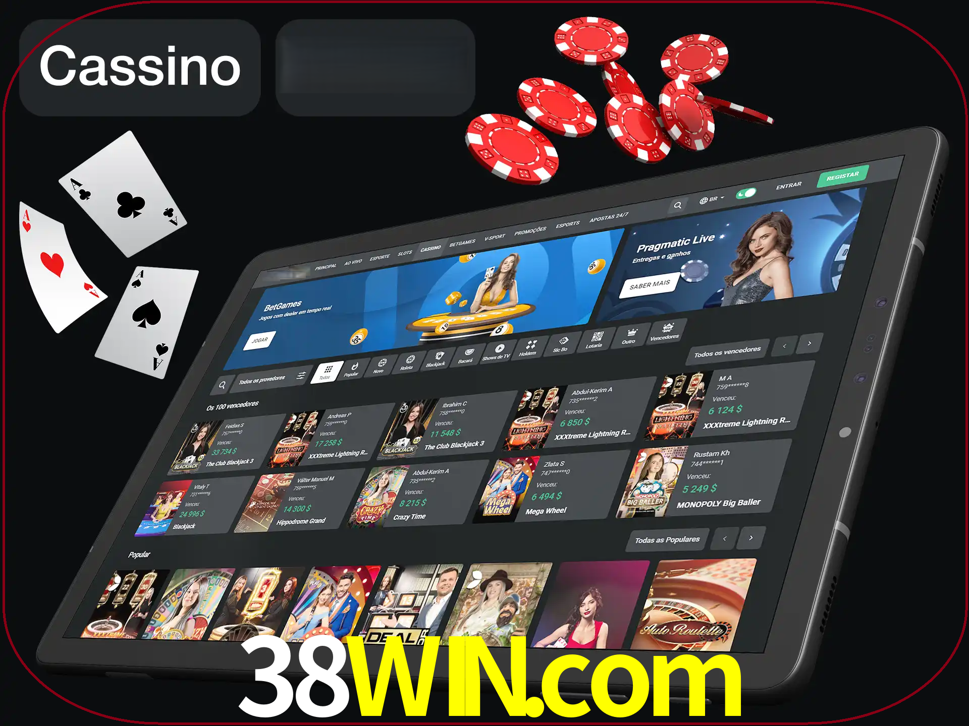 Jogue vários jogos de cassino em nosso cassino.